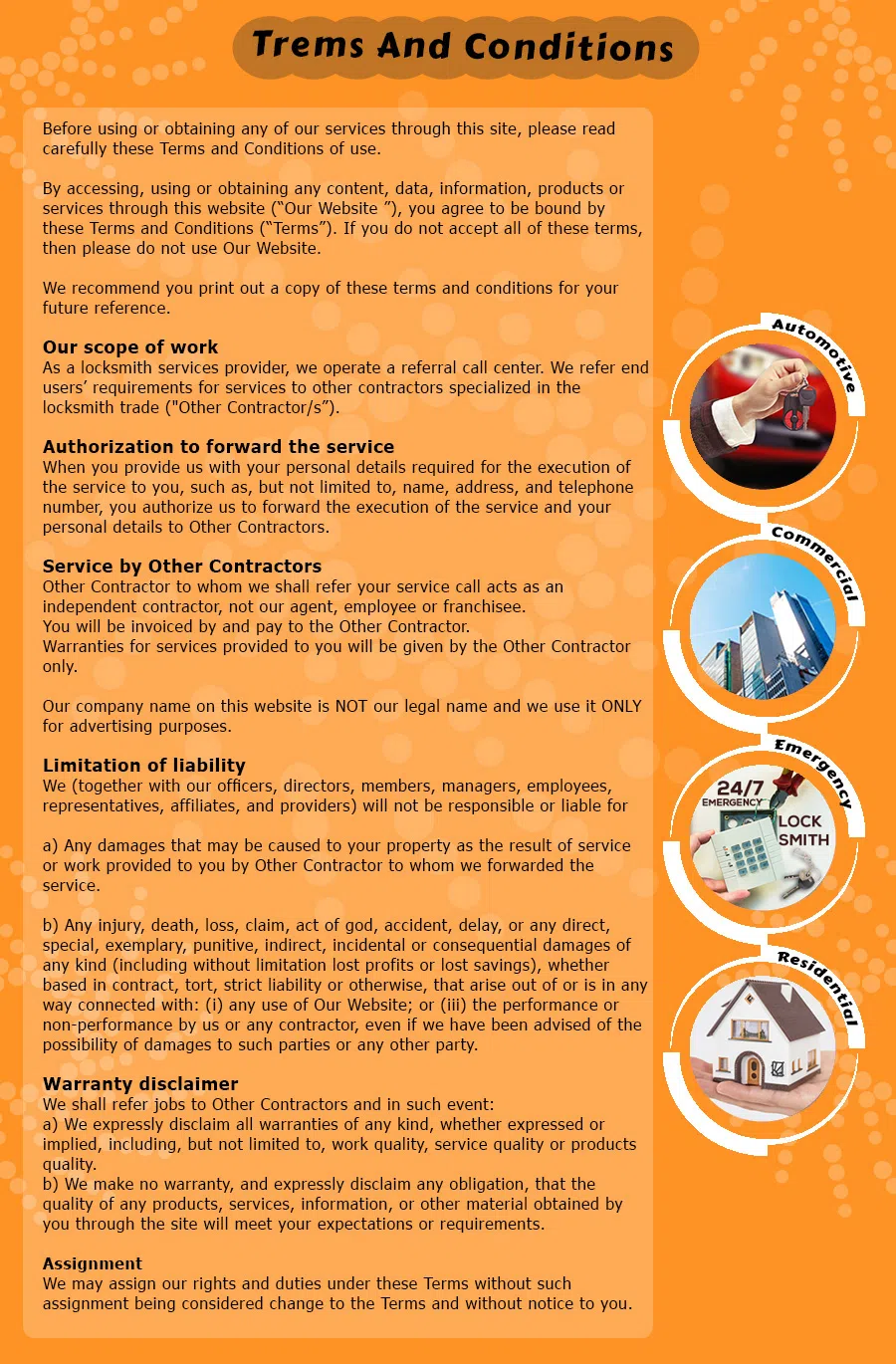 New York Local 24 Hr Locksmith New York, NY 212-918-5487 - TermsAndCondition-13